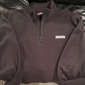 Vineyard Vines black fleece 3/4 zip